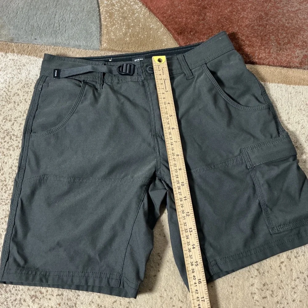 Prana Zion Hiking Cargo Shorts Mens 28 Charcoal Grey Technical Outdoor Gorpcore